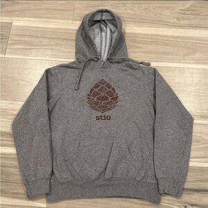 STIO Whiebark Pinecone Hoodie Sweatshirt Women's Small Grey